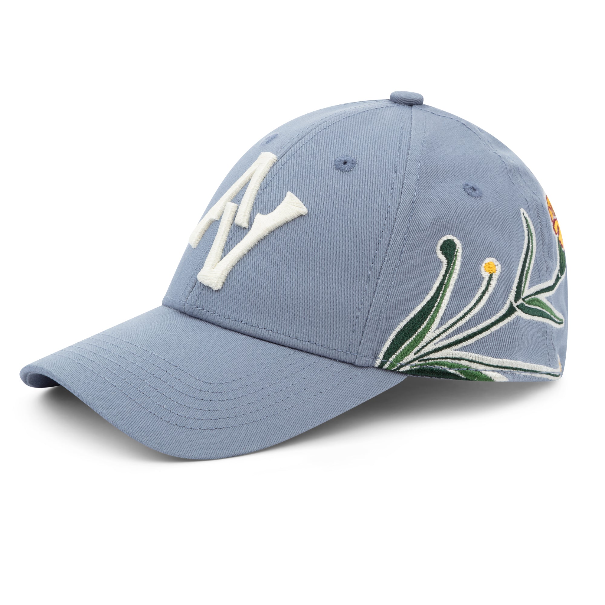 Embroidered baseball cap AV Flower Blue