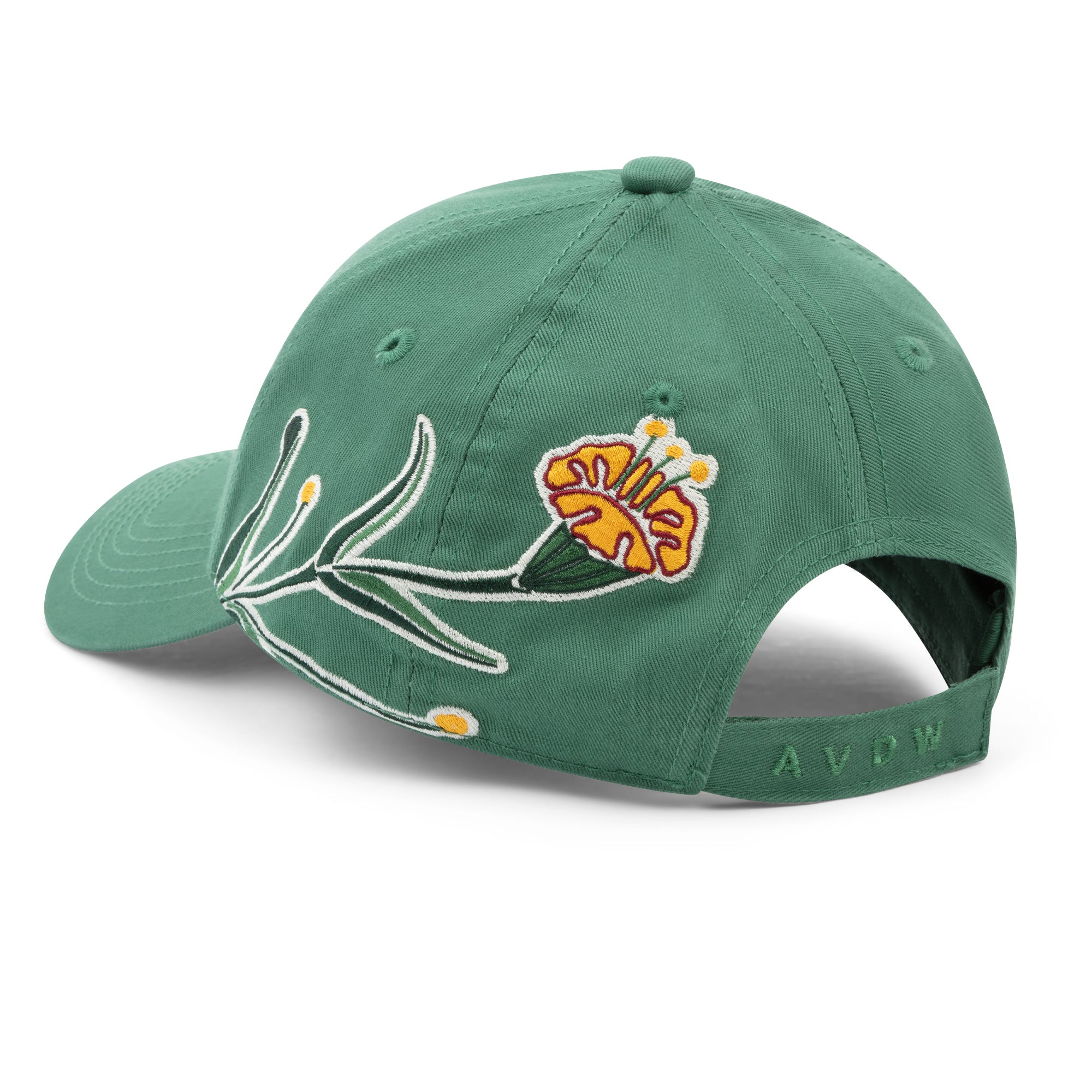 Embroidered baseball cap AV Flower Green