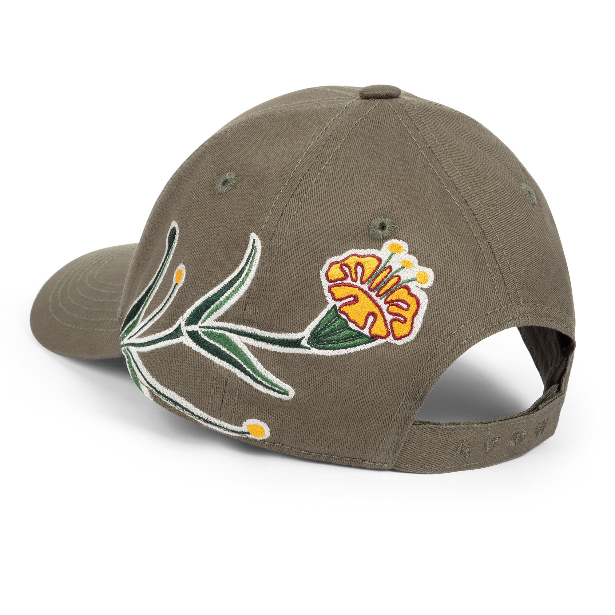 Embroidered baseball cap AV Flower Green