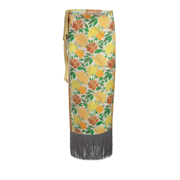 MIXED PAREO YELLOW FRINGES