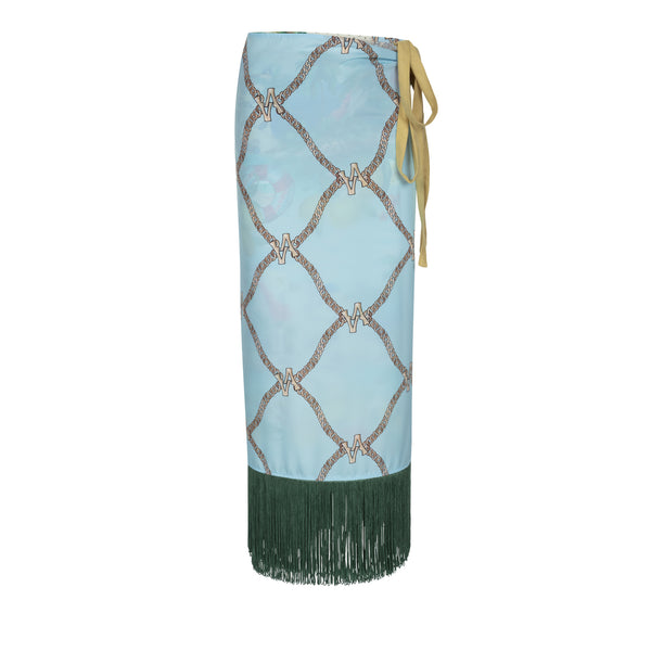 MIXED PAREO BLUE FRINGES