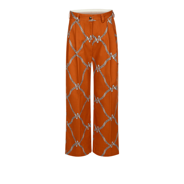 AV CHAIN COTTON PANTALON BRICK