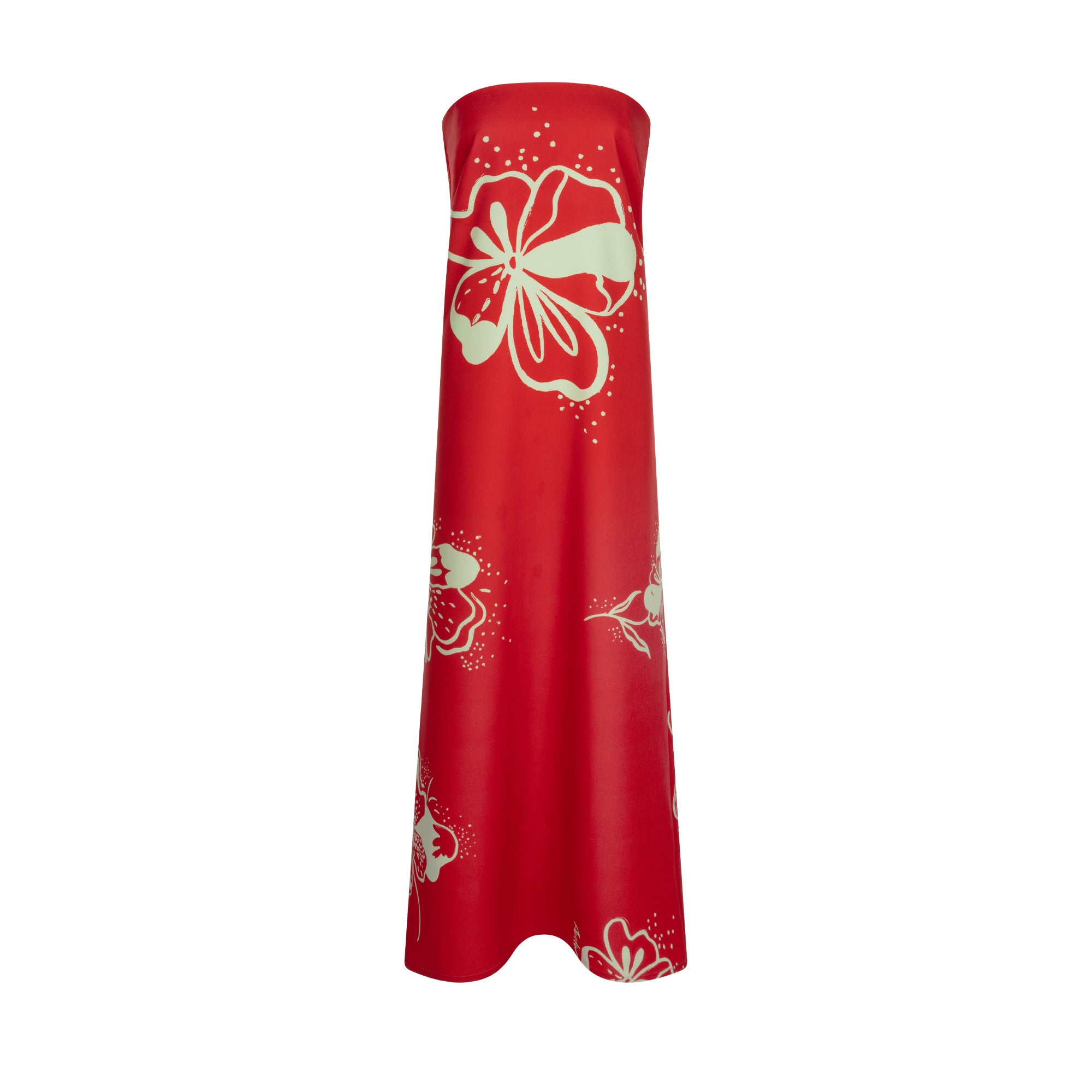 FLORA BUSTIER DRESS RED