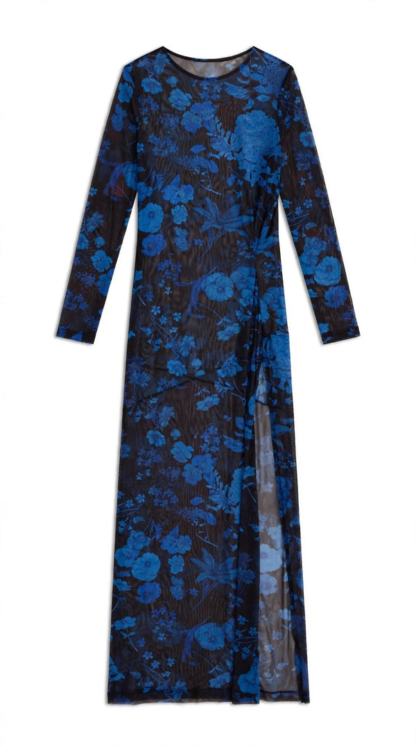 OLGA MESH DRESS BLUE