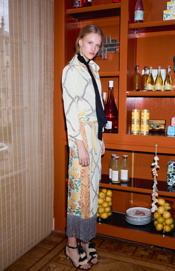 MIXED PAREO YELLOW FRINGES