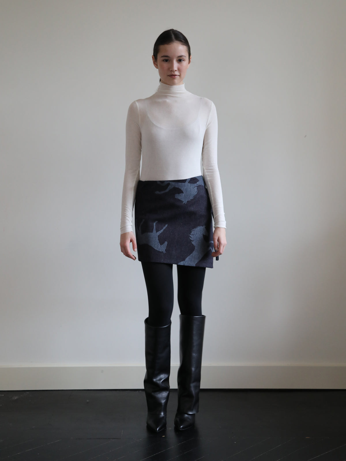 HORSE DENIM MINISKIRT