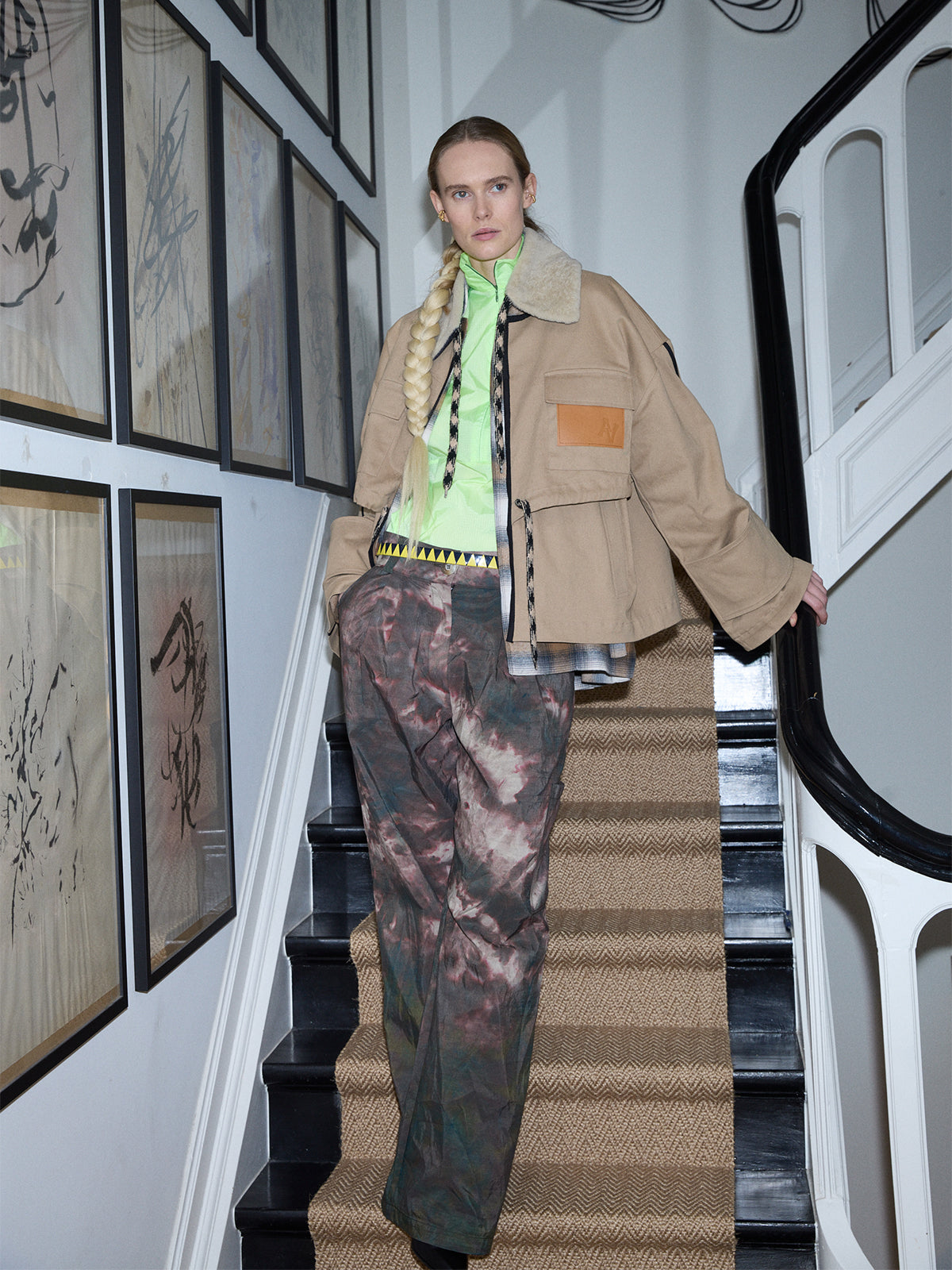 TAFFY TIE DYE OVERSIZED PANTALON BROWN
