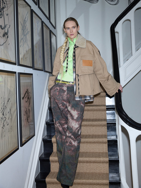 TAFFY TIE DYE OVERSIZED PANTALON BROWN