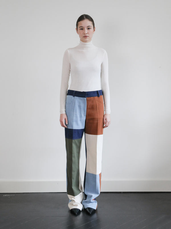 DENNIS PATCHWORK PANTALON