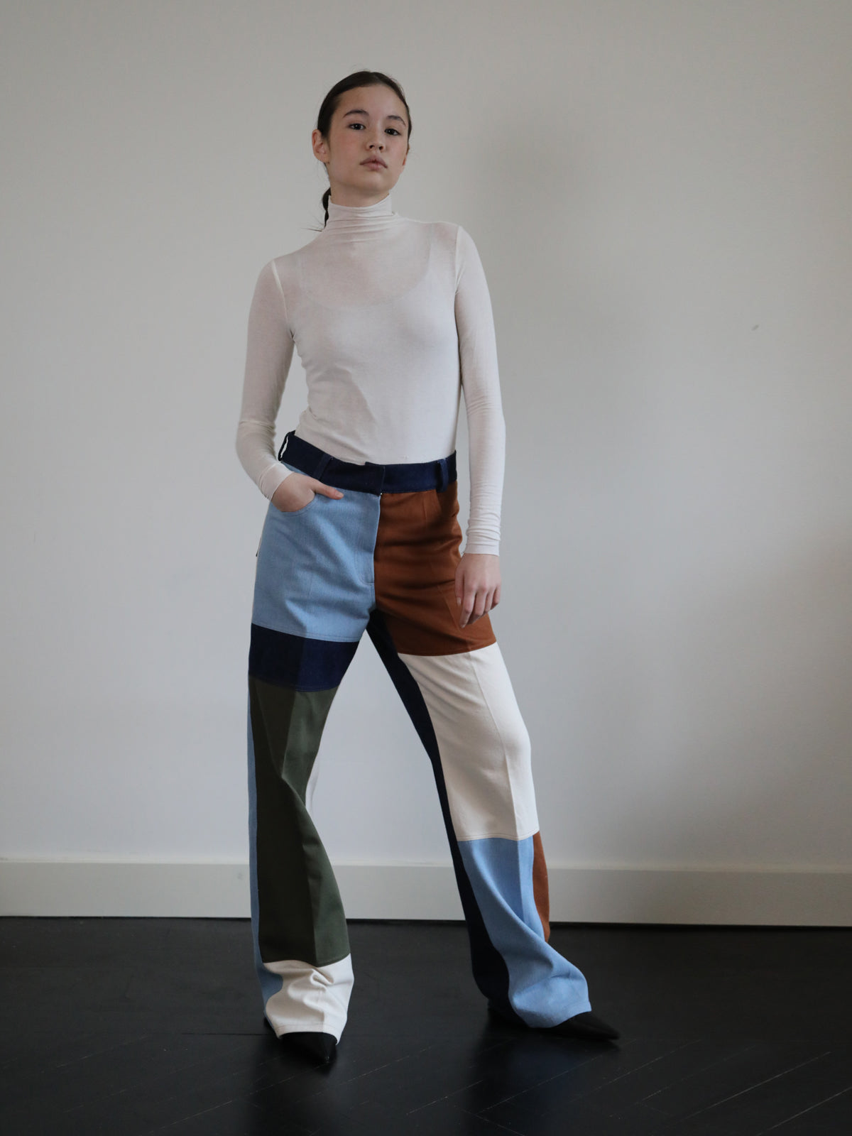DENNIS PATCHWORK PANTALON