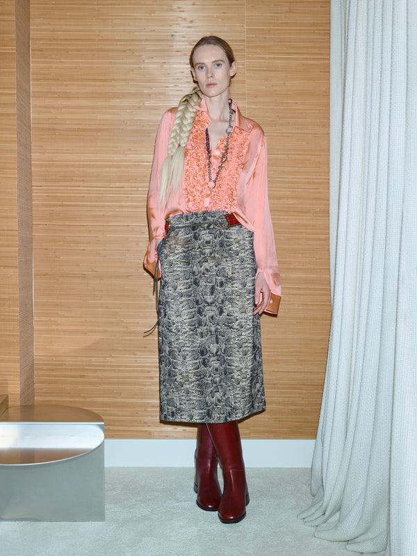SNAKE MIDI-SKIRT