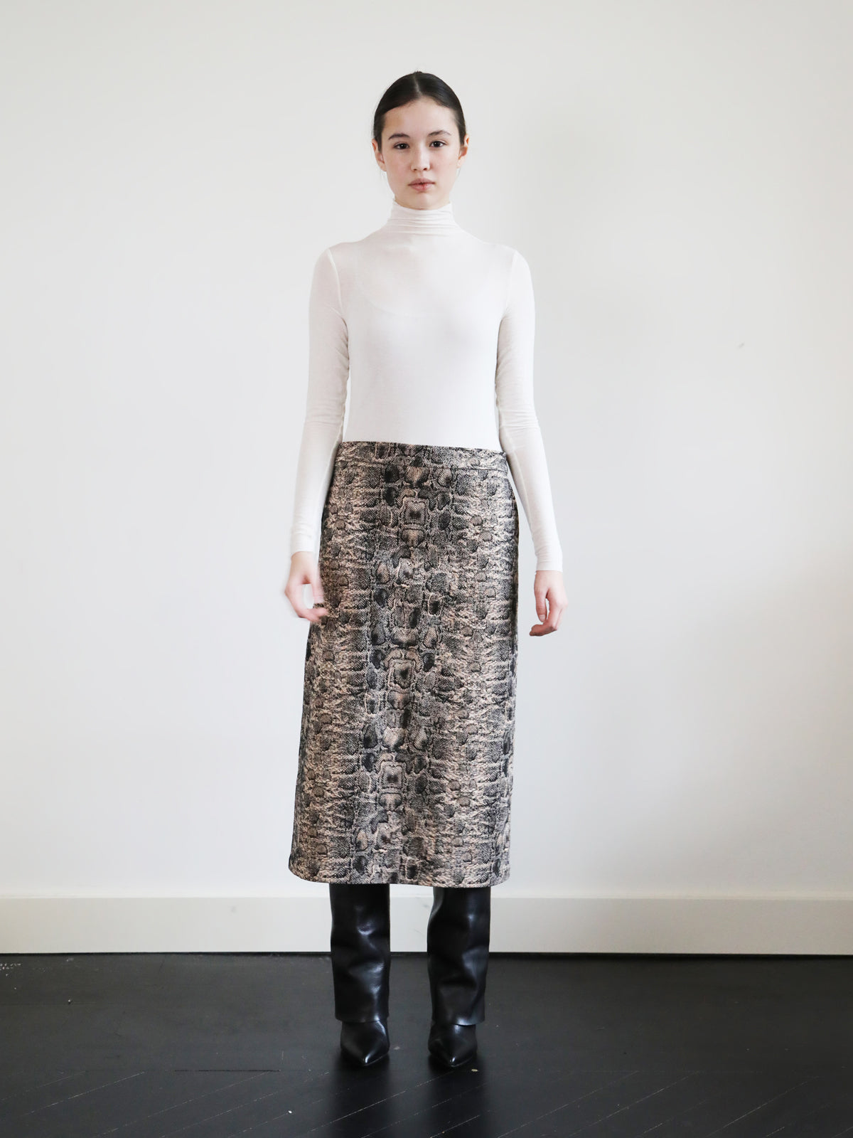 SNAKE MIDI-SKIRT