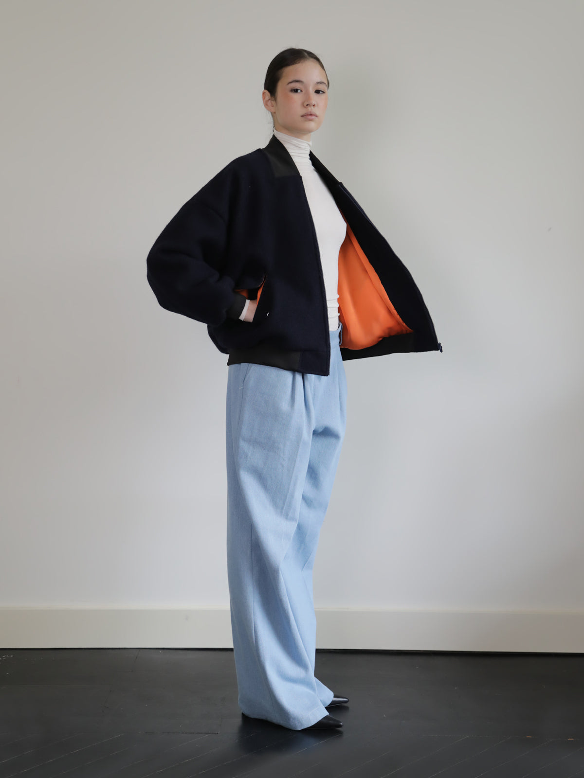 COOKY WOOL BOMBER BLUE