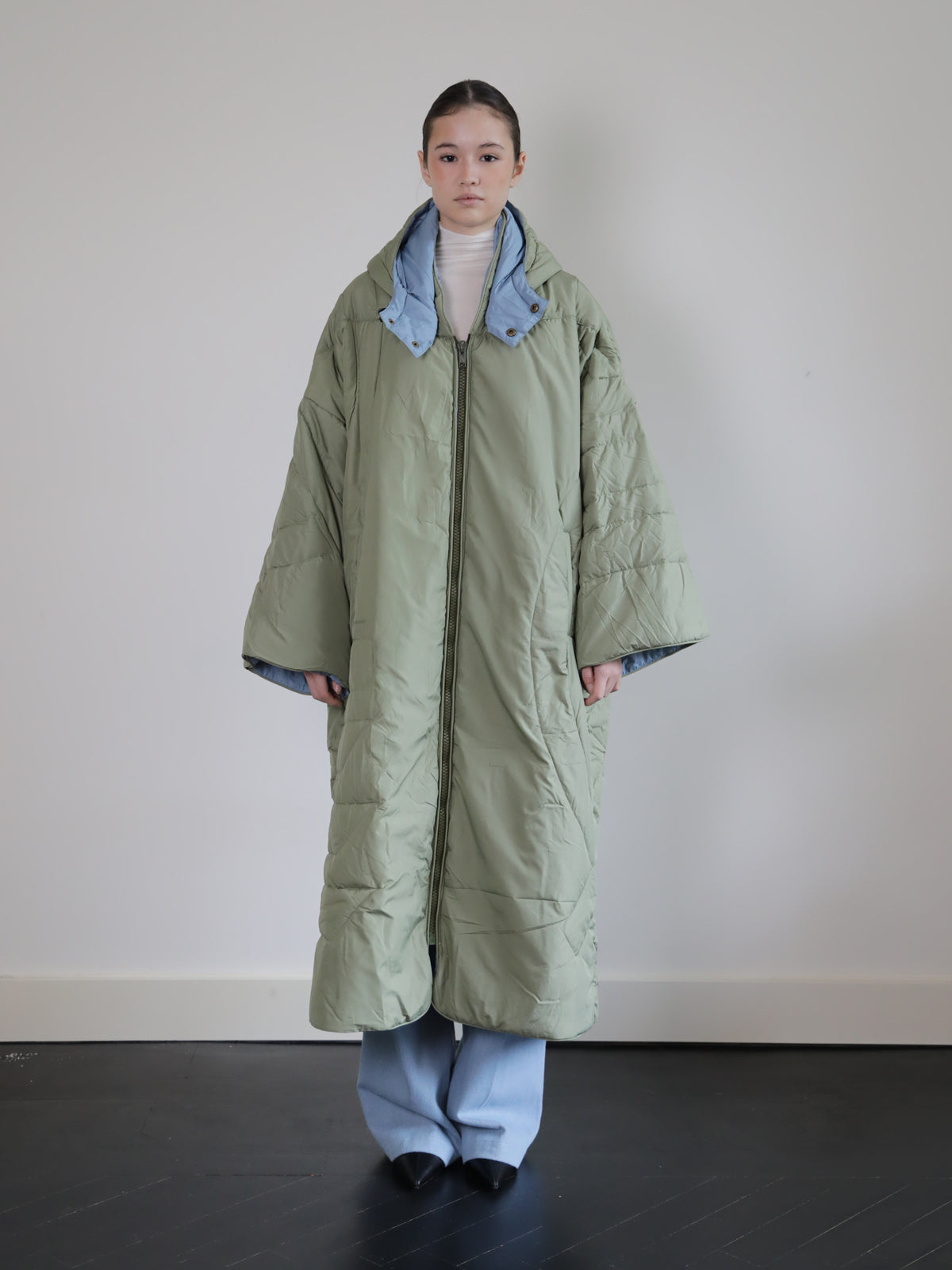 VOITED COAT GREEN LONG