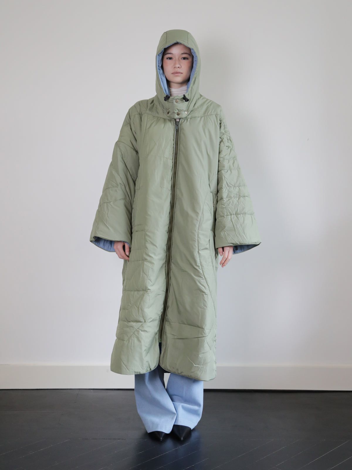 VOITED COAT GREEN LONG