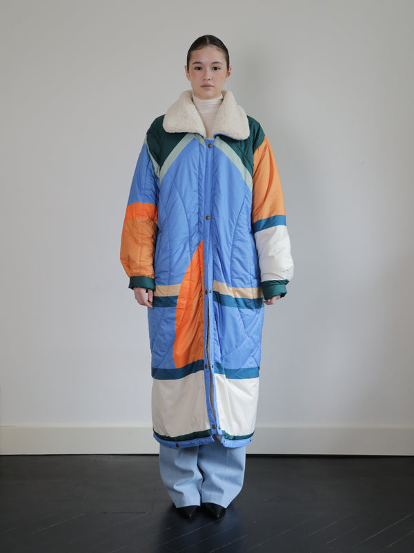 VOITED COAT BLUE COLORFUL