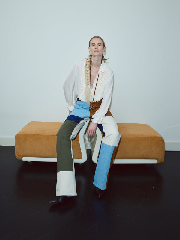 DENNIS PATCHWORK PANTALON